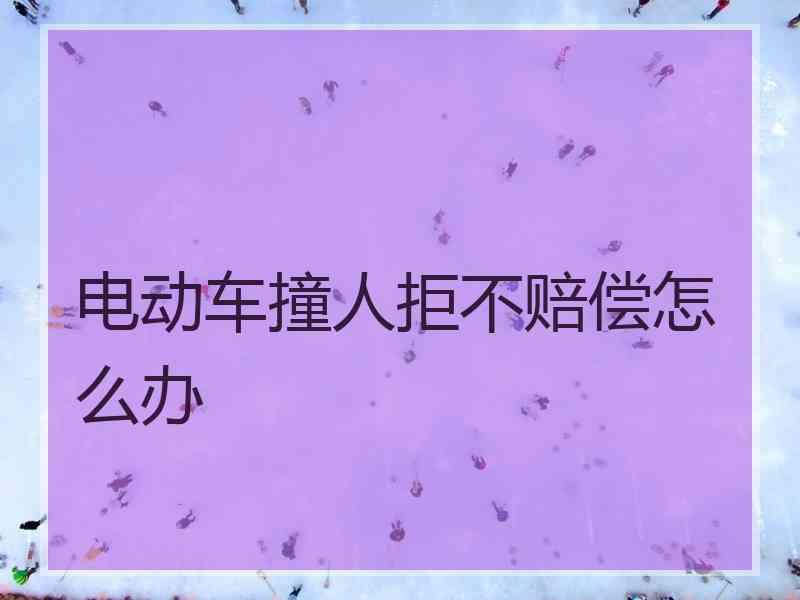 电动车撞人拒不赔偿怎么办