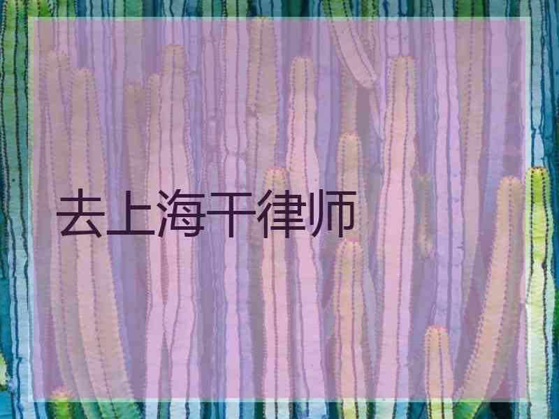去上海干律师