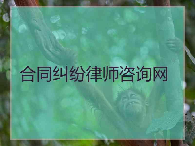 合同纠纷律师咨询网