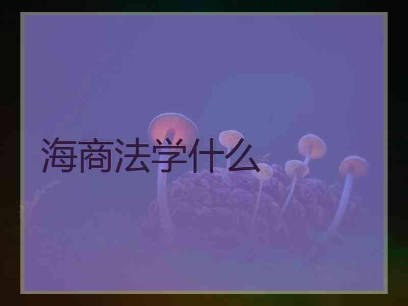 海商法学什么