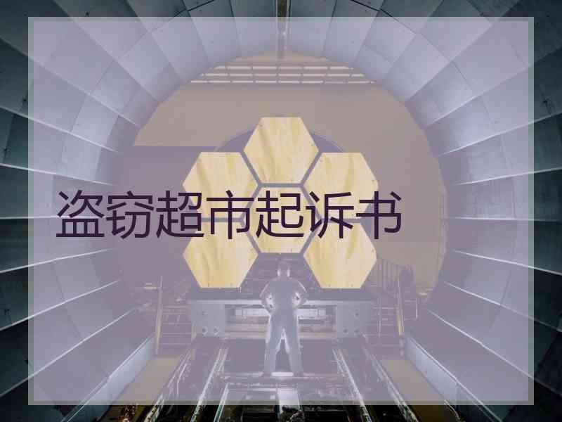 盗窃超市起诉书