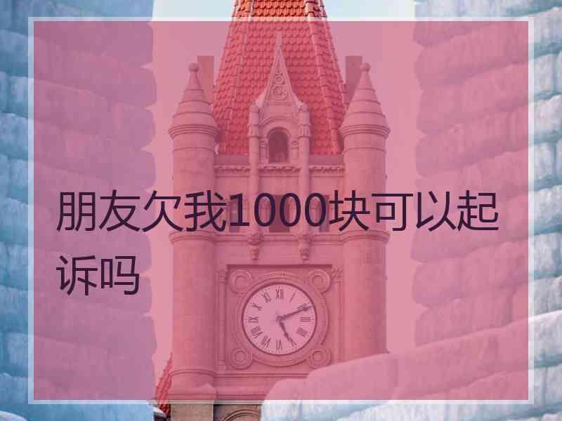 朋友欠我1000块可以起诉吗