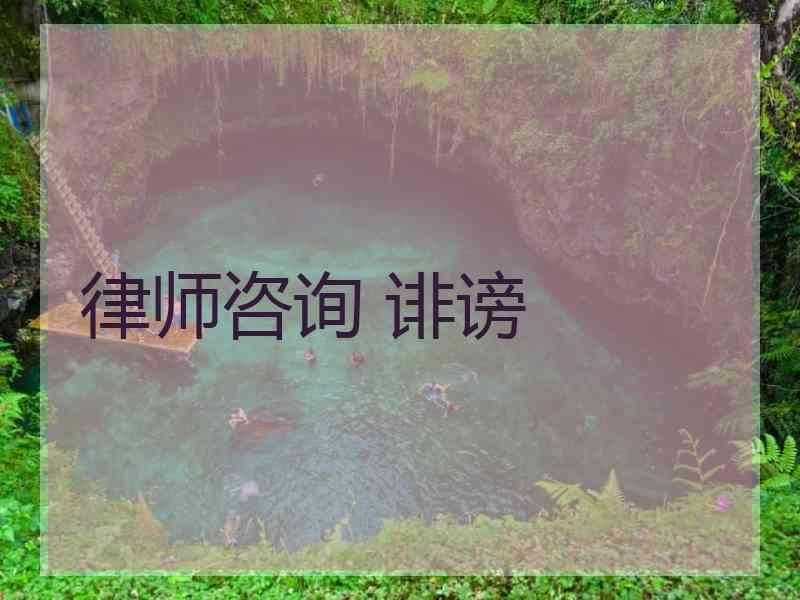 律师咨询 诽谤