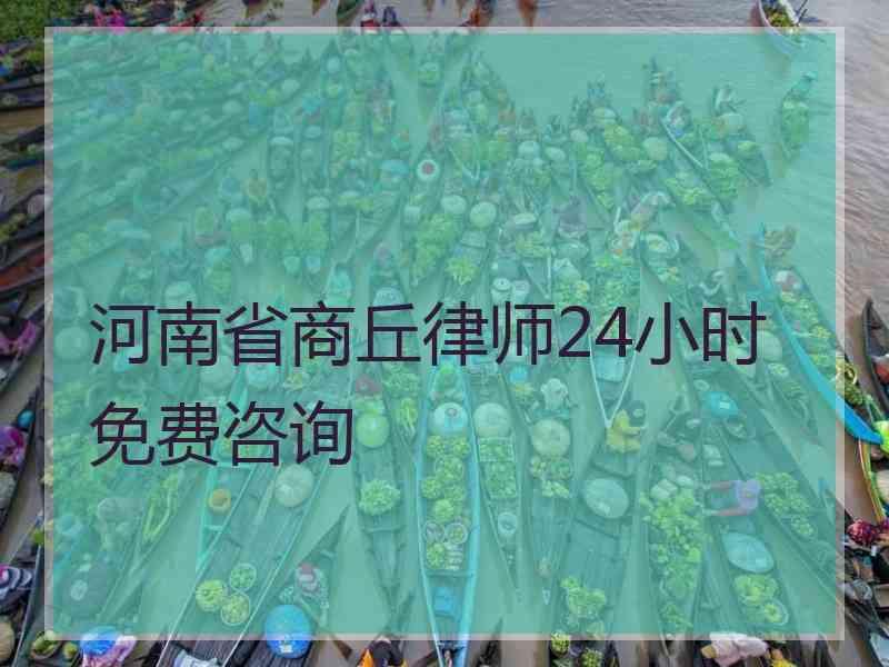 河南省商丘律师24小时免费咨询