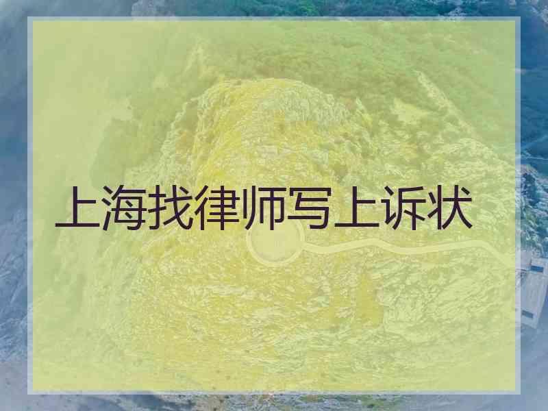 上海找律师写上诉状