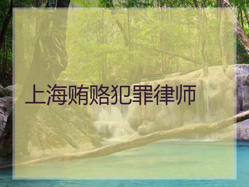 上海贿赂犯罪律师
