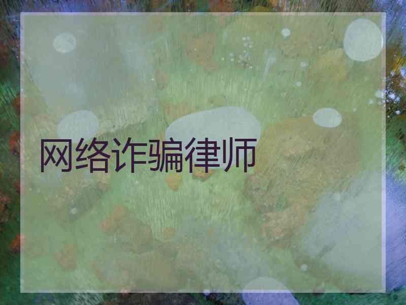 网络诈骗律师