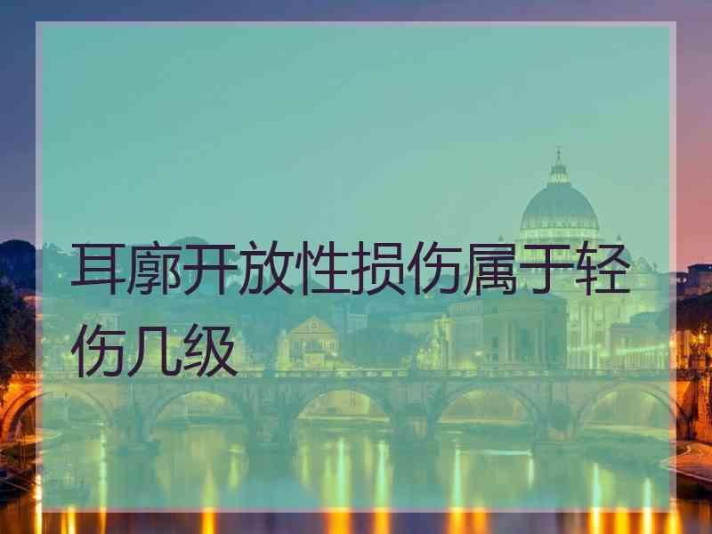 耳廓开放性损伤属于轻伤几级