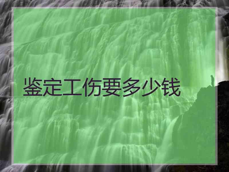 鉴定工伤要多少钱