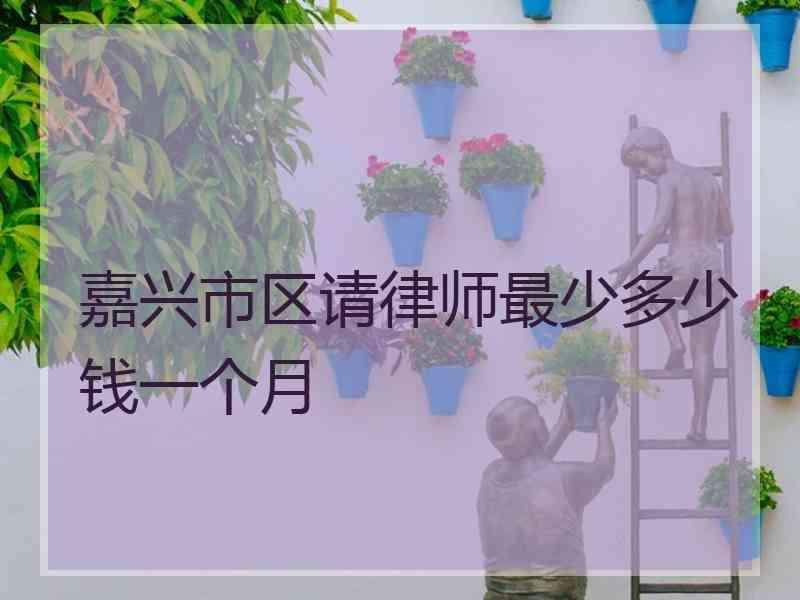 嘉兴市区请律师最少多少钱一个月