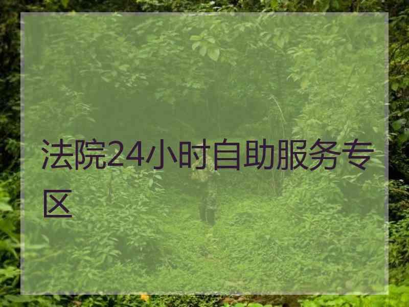 法院24小时自助服务专区