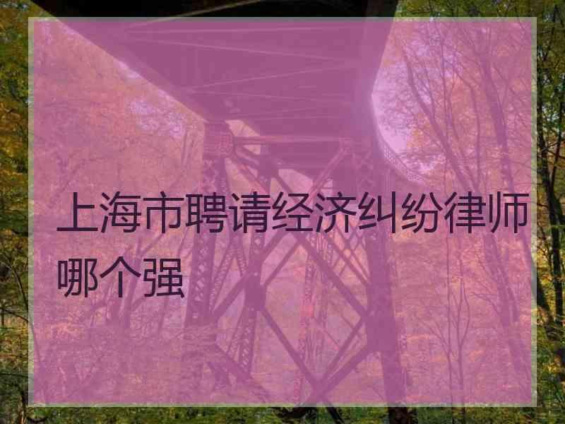 上海市聘请经济纠纷律师哪个强