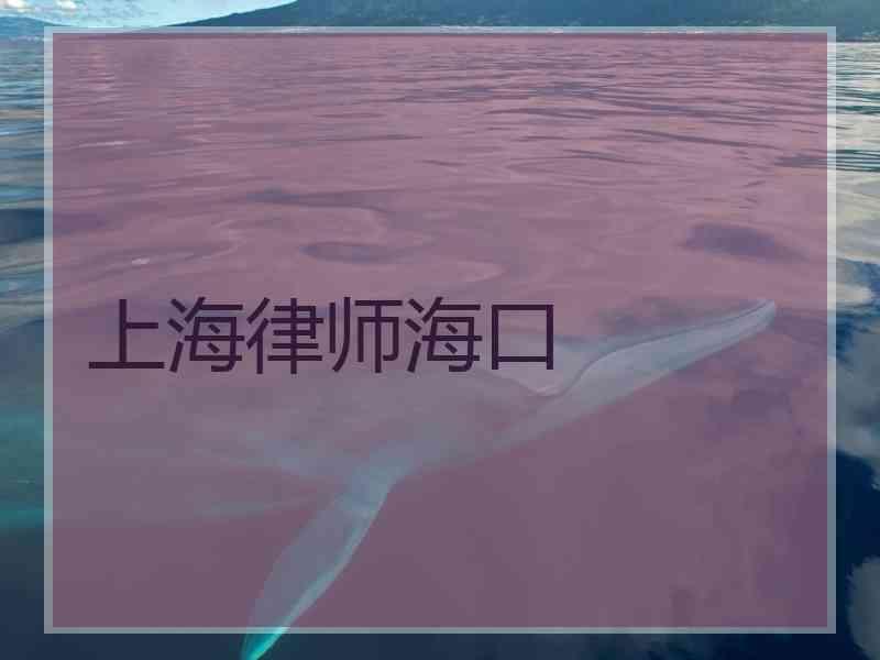 上海律师海口