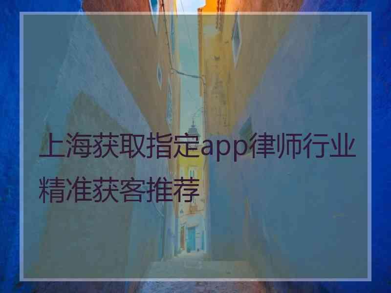 上海获取指定app律师行业精准获客推荐