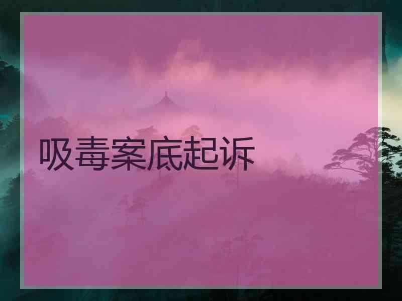 吸毒案底起诉