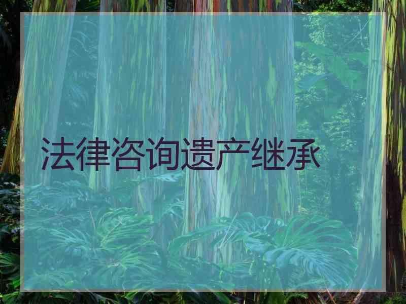 法律咨询遗产继承