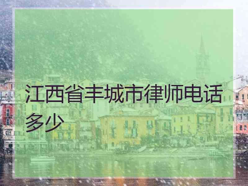 江西省丰城市律师电话多少