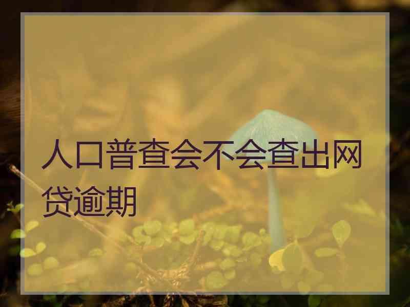 人口普查会不会查出网贷逾期