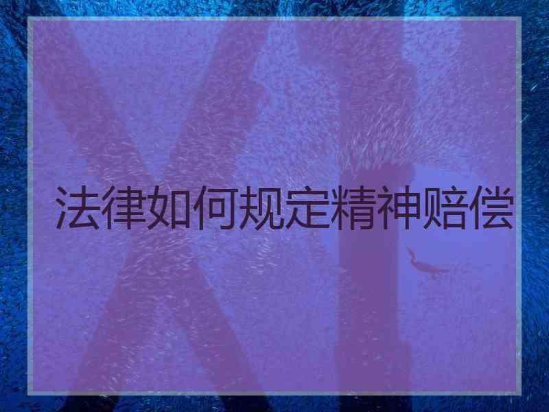 法律如何规定精神赔偿