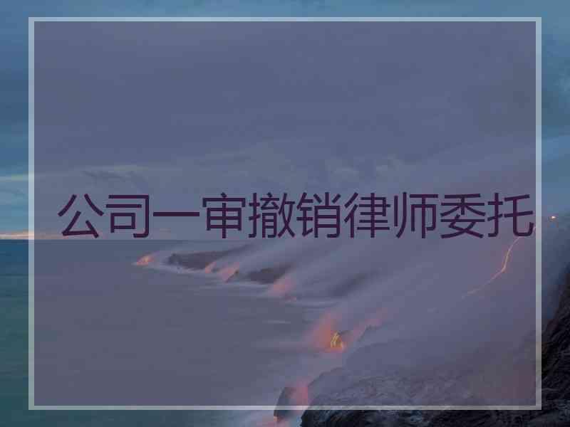 公司一审撤销律师委托