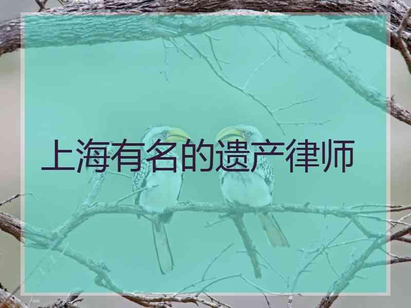 上海有名的遗产律师