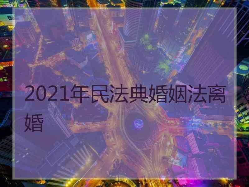 2021年民法典婚姻法离婚