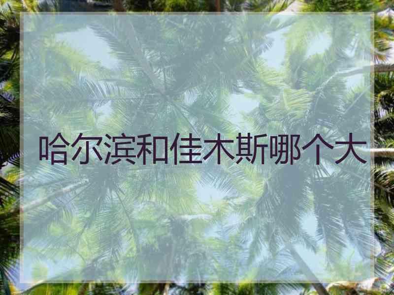 哈尔滨和佳木斯哪个大