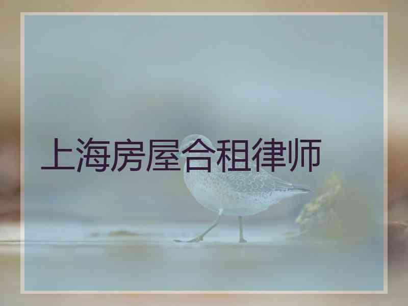 上海房屋合租律师