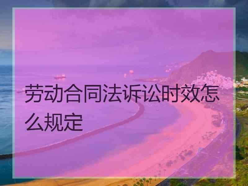 劳动合同法诉讼时效怎么规定