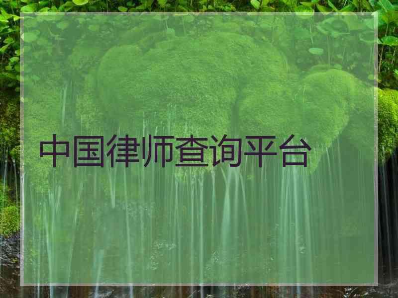 中国律师查询平台