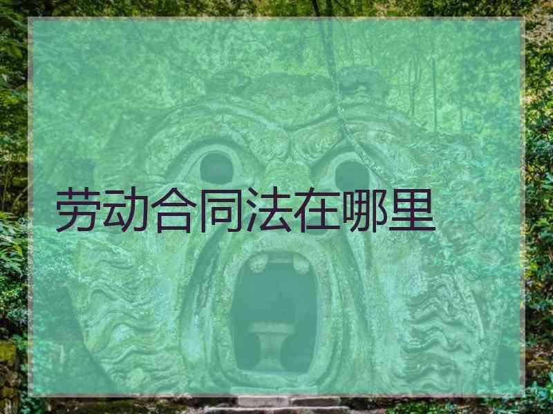 劳动合同法在哪里