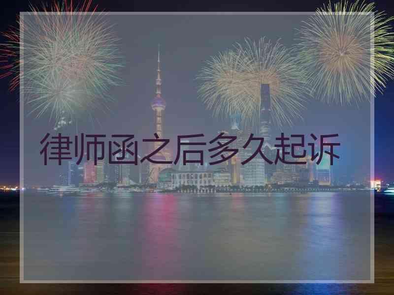 律师函之后多久起诉