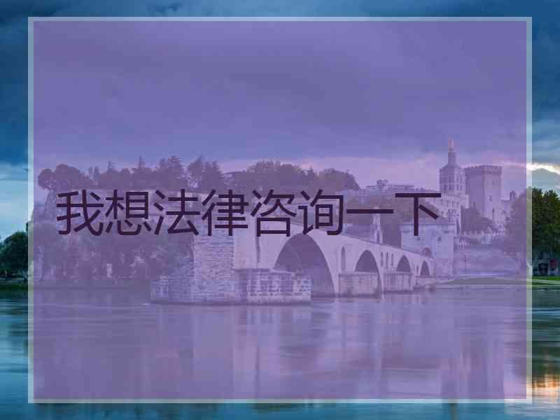 我想法律咨询一下