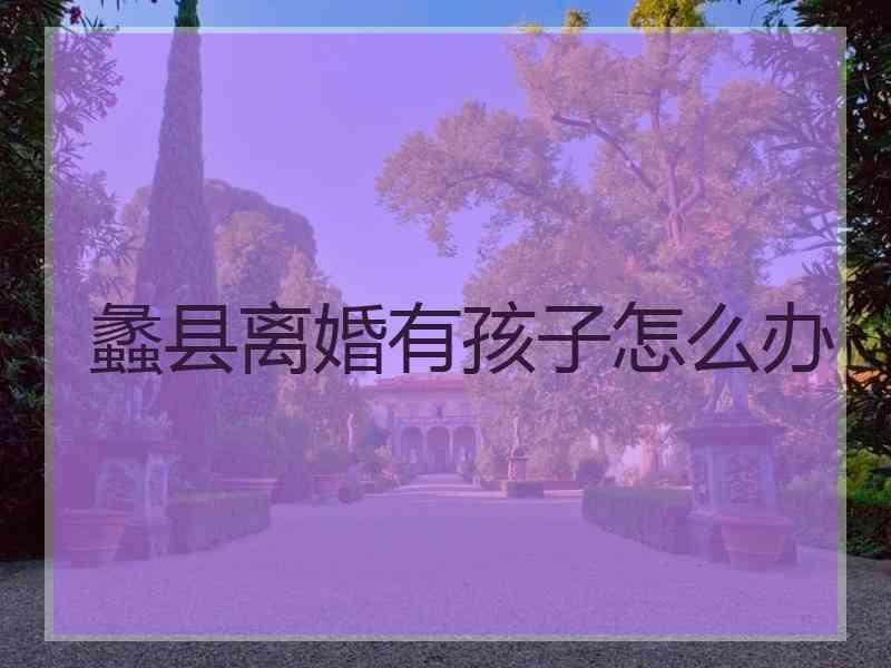 蠡县离婚有孩子怎么办