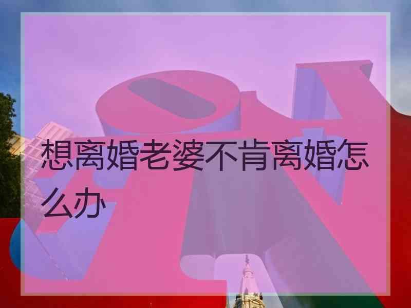 想离婚老婆不肯离婚怎么办