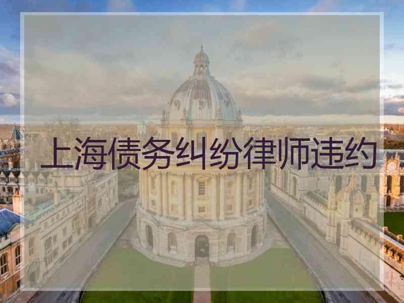 上海债务纠纷律师违约