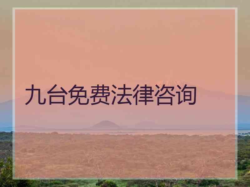 九台免费法律咨询