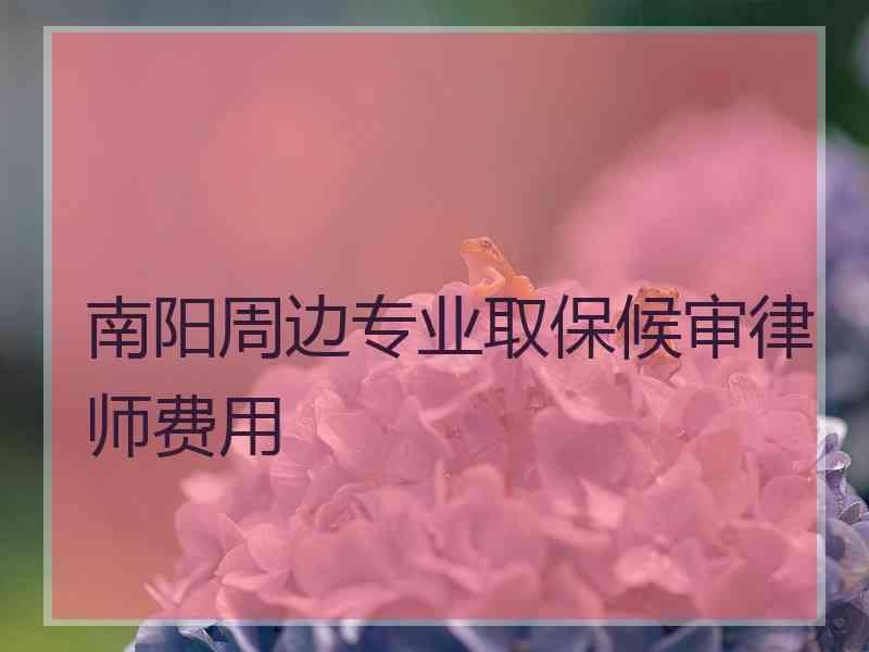 南阳周边专业取保候审律师费用