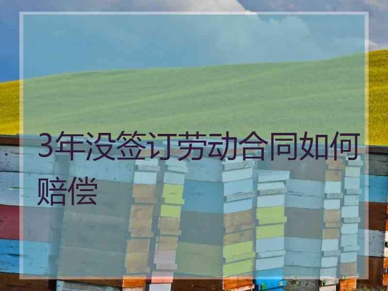3年没签订劳动合同如何赔偿