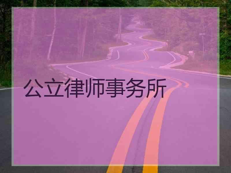 公立律师事务所