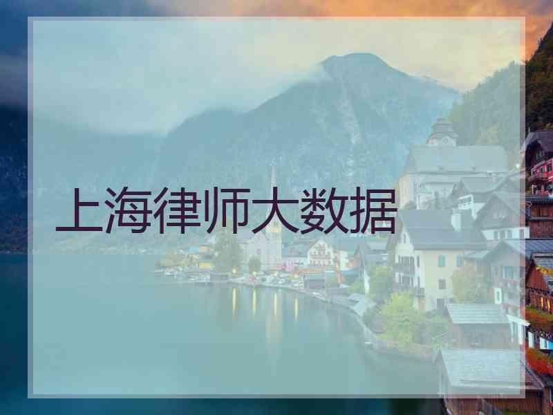 上海律师大数据