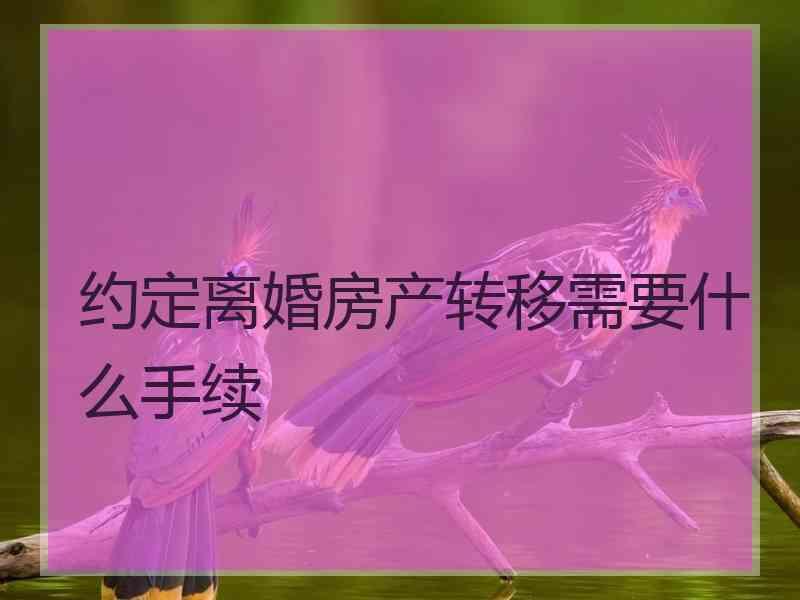约定离婚房产转移需要什么手续