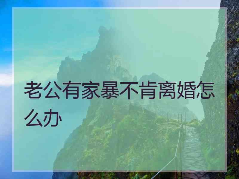 老公有家暴不肯离婚怎么办