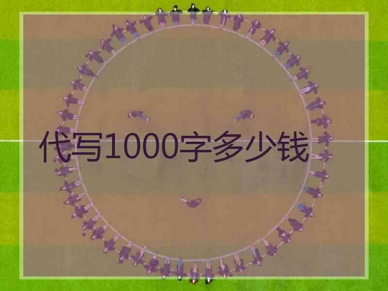 代写1000字多少钱