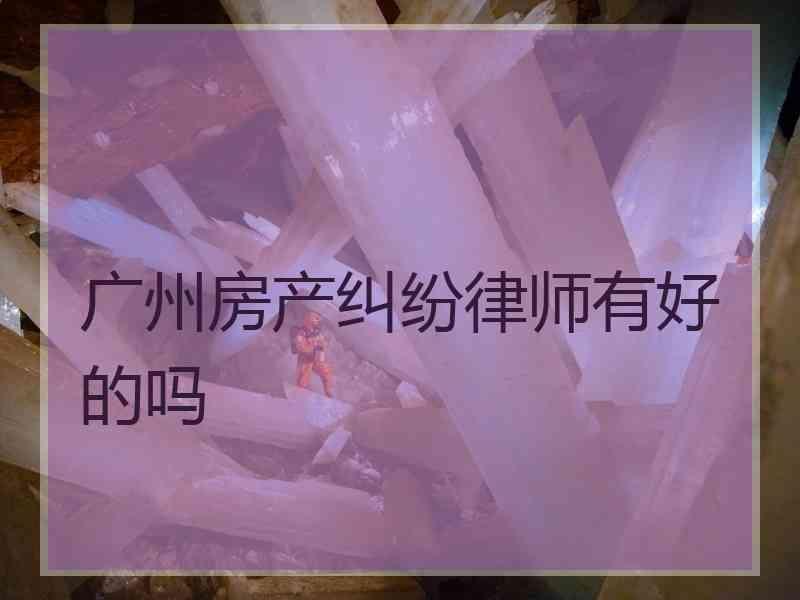 广州房产纠纷律师有好的吗