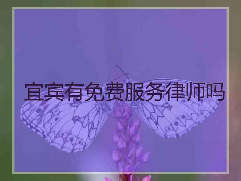 宜宾有免费服务律师吗