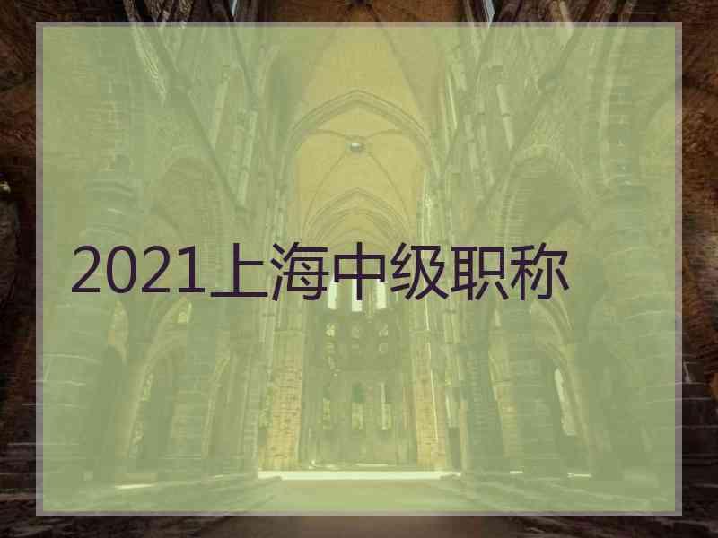 2021上海中级职称