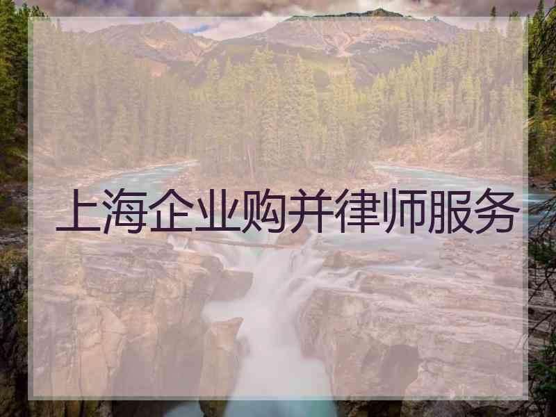 上海企业购并律师服务