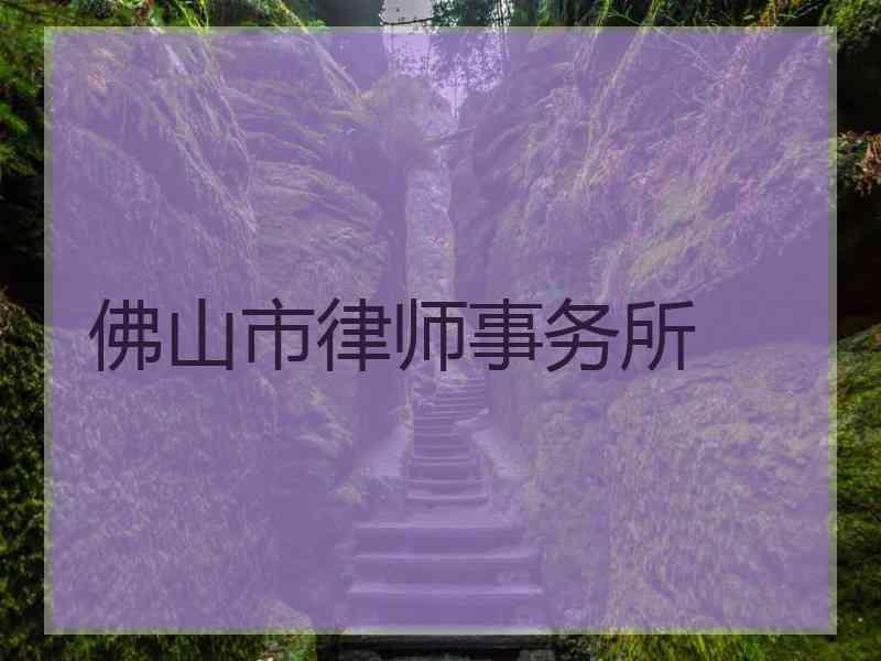 佛山市律师事务所