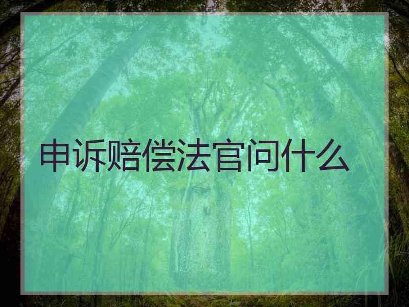 申诉赔偿法官问什么